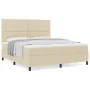 Cama Box Spring con Colchón Crema Super King Tela | Foro24.es | Tu tienda online para hogar, jardín y más Foro24.es
