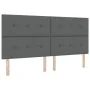 Cama con base y colchón gris oscuro 200x200 cm de tela | Foro24.es | Tu tienda online para hogar, jardín y más Foro24.es
