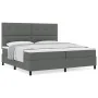 Cama con base y colchón gris oscuro 200x200 cm de tela | Foro24.es | Tu tienda online para hogar, jardín y más Foro24.es