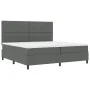 Cama con base y colchón gris oscuro 200x200 cm de tela | Foro24.es | Tu tienda online para hogar, jardín y más Foro24.es