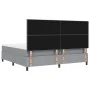 Cama de Resortes con Colchón Gris Claro 200x200 cm Tela | Foro24.es | Tu tienda online para hogar, jardín y más Foro24.es