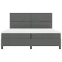 Cama con base y colchón gris oscuro 200x200 cm de tela | Foro24.es | Tu tienda online para hogar, jardín y más Foro24.es