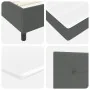 Cama con base y colchón gris oscuro 200x200 cm de tela | Foro24.es | Tu tienda online para hogar, jardín y más Foro24.es
