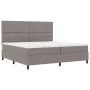 Cama con Base de Resortes y Colchón Taupe 200x200 cm Tela | Foro24.es | Tu tienda online para hogar, jardín y más Foro24.es