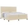 Cama de Box Spring con Colchón Crema 200x200 cm Tela by , Beds and slatted bases - Ref: Foro24-3339418, Price: 639,04 €, Disc...