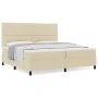 Cama de Box Spring con Colchón Crema 200x200 cm Tela by , Beds and slatted bases - Ref: Foro24-3339418, Price: 639,04 €, Disc...