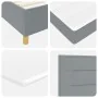 Cama con Somier con Colchón Gris Claro 90x200 cm Tela | Foro24.es | Tu tienda online para hogar, jardín y más Foro24.es
