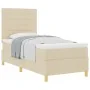 Cama con Base de Muelles y Colchón Crema 90x200 cm Tela | Foro24.es | Tu tienda online para hogar, jardín y más Foro24.es