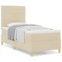 Cama con Base de Muelles y Colchón Crema 90x200 cm Tela | Foro24.es | Tu tienda online para hogar, jardín y más Foro24.es