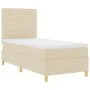 Cama con Base de Muelles y Colchón Crema 90x200 cm Tela | Foro24.es | Tu tienda online para hogar, jardín y más Foro24.es
