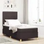 Cama con Box Spring con Colchón Marrón Oscuro 100x200 cm Tela | Foro24.es | Tu tienda online para hogar, jardín y más Foro24.es