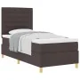 Cama con Box Spring con Colchón Marrón Oscuro 100x200 cm Tela | Foro24.es | Tu tienda online para hogar, jardín y más Foro24.es