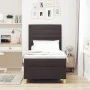 Cama con Box Spring con Colchón Marrón Oscuro 100x200 cm Tela | Foro24.es | Tu tienda online para hogar, jardín y más Foro24.es