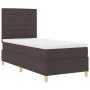 Cama con Box Spring con Colchón Marrón Oscuro 100x200 cm Tela | Foro24.es | Tu tienda online para hogar, jardín y más Foro24.es
