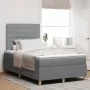 Cama Box Spring con Colchón Gris Claro 120x200 cm Tela | Foro24.es | Tu tienda online para hogar, jardín y más Foro24.es