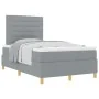 Cama Box Spring con Colchón Gris Claro 120x200 cm Tela | Foro24.es | Tu tienda online para hogar, jardín y más Foro24.es