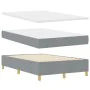 Cama Box Spring con Colchón Gris Claro 120x200 cm Tela | Foro24.es | Tu tienda online para hogar, jardín y más Foro24.es