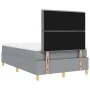Cama Box Spring con Colchón Gris Claro 120x200 cm Tela | Foro24.es | Tu tienda online para hogar, jardín y más Foro24.es