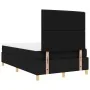 Cama con Base de Resortes Negra 120x200 cm Tela by , Beds and slatted bases - Ref: Foro24-3339534, Price: 418,67 €, Discount: %
