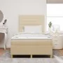 Cama con Base de Resortes y Colchón Crema 120x200 cm Tela by , Beds and slatted bases - Ref: Foro24-3339537, Price: 433,57 €,...