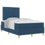 Cama con Base de Resorte y Colchón Azul 120x200 cm Tela by , Beds and slatted bases - Ref: Foro24-3339538, Price: 441,75 €, D...