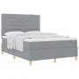 Cama con Sommier y Colchón Gris Claro 140x190 cm Tela | Foro24.es | Tu tienda online para hogar, jardín y más Foro24.es