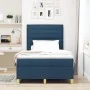 Cama con Base de Resorte y Colchón Azul 120x200 cm Tela by , Beds and slatted bases - Ref: Foro24-3339538, Price: 441,75 €, D...