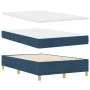 Cama con Base de Resorte y Colchón Azul 120x200 cm Tela by , Beds and slatted bases - Ref: Foro24-3339538, Price: 441,75 €, D...