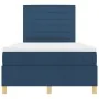 Cama con Base de Resorte y Colchón Azul 120x200 cm Tela by , Beds and slatted bases - Ref: Foro24-3339538, Price: 441,75 €, D...