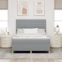 Cama con Sommier y Colchón Gris Claro 140x190 cm Tela | Foro24.es | Tu tienda online para hogar, jardín y más Foro24.es