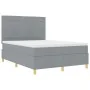 Cama con Sommier y Colchón Gris Claro 140x190 cm Tela | Foro24.es | Tu tienda online para hogar, jardín y más Foro24.es