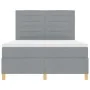Cama con Sommier y Colchón Gris Claro 140x190 cm Tela | Foro24.es | Tu tienda online para hogar, jardín y más Foro24.es