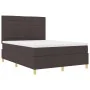 Cama con Box Spring y Colchón Marrón Oscuro 140x190 cm Tela | Foro24.es | Tu tienda online para hogar, jardín y más Foro24.es