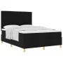 Cama con Base de Resortes Negra 140x200 cm Tela by , Beds and slatted bases - Ref: Foro24-3339548, Price: 523,42 €, Discount: %