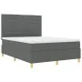Cama con Base con Colchón Gris Oscuro 140x200 cm Tela | Foro24.es | Tu tienda online para hogar, jardín y más Foro24.es