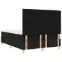 Cama con Base de Resortes Negra 140x200 cm Tela by , Beds and slatted bases - Ref: Foro24-3339548, Price: 523,42 €, Discount: %