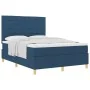 Cama con Base de Muelles Azul con Colchón 160x200 cm Tela | Foro24.es | Tu tienda online para hogar, jardín y más Foro24.es