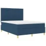 Cama con Base de Muelles Azul con Colchón 160x200 cm Tela | Foro24.es | Tu tienda online para hogar, jardín y más Foro24.es