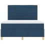 Cama con Base de Muelles Azul con Colchón 160x200 cm Tela | Foro24.es | Tu tienda online para hogar, jardín y más Foro24.es