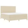 Cama Box Spring con Colchón Crema Super King Tela de , Camas y somieres - Ref: Foro24-3339565, Precio: 655,07 €, Descuento: %