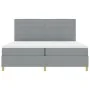 Cama Base Tapizada con Colchón Gris Claro 200x200 cm Tela | Foro24.es | Tu tienda online para hogar, jardín y más Foro24.es