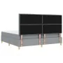 Cama Base Tapizada con Colchón Gris Claro 200x200 cm Tela | Foro24.es | Tu tienda online para hogar, jardín y más Foro24.es