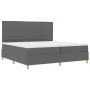 Cama con Box Spring con colchón gris oscuro 200x200 cm tela von , Betten und Lattenroste - Ref: Foro24-3339568, Preis: 675,06...