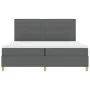 Cama con Box Spring con colchón gris oscuro 200x200 cm tela von , Betten und Lattenroste - Ref: Foro24-3339568, Preis: 675,06...