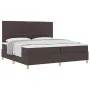 Cama con Box Spring Marrón Oscuro 200x200 cm Tela | Foro24.es | Tu tienda online para hogar, jardín y más Foro24.es