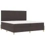 Cama con Box Spring Marrón Oscuro 200x200 cm Tela | Foro24.es | Tu tienda online para hogar, jardín y más Foro24.es