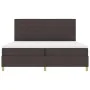 Cama con Box Spring Marrón Oscuro 200x200 cm Tela | Foro24.es | Tu tienda online para hogar, jardín y más Foro24.es