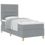 Cama con Somier y Colchón Gris Claro 100x200 cm Tela | Foro24.es | Tu tienda online para hogar, jardín y más Foro24.es
