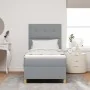 Cama con Somier y Colchón Gris Claro 100x200 cm Tela | Foro24.es | Tu tienda online para hogar, jardín y más Foro24.es