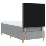 Cama con Somier y Colchón Gris Claro 100x200 cm Tela | Foro24.es | Tu tienda online para hogar, jardín y más Foro24.es